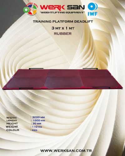 ANTRENMAN DEADLIFT PLATFORM KAUÇUK  3 MT 1 MT