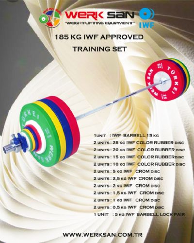 IWF ONAYLI 185 KG ANTRENMAN SET