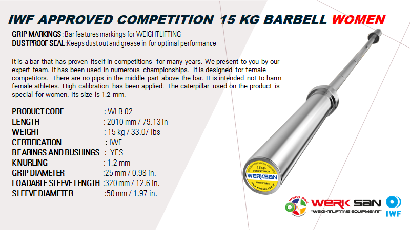 WERKSAN IWF ONAYLI MÜSABAKA BAR 15 KG