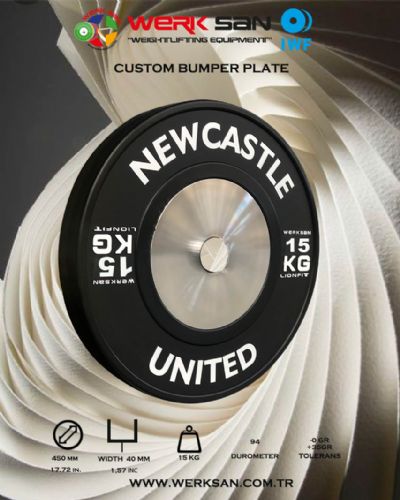 CUSTOM BUMPER PLATE 15 KG DISC