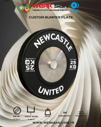 CUSTOM BUMPER PLATE 25 KG DISC