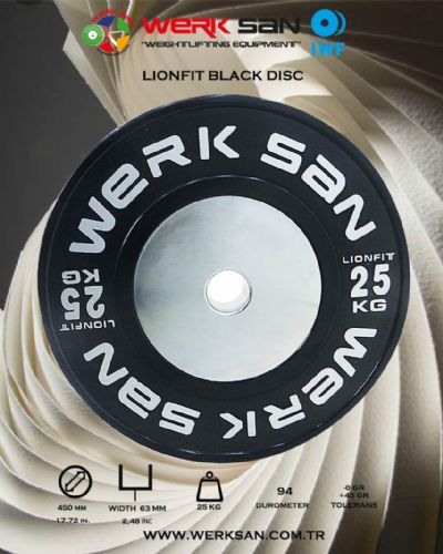 LIONFIT BLACK 25 KG DISC